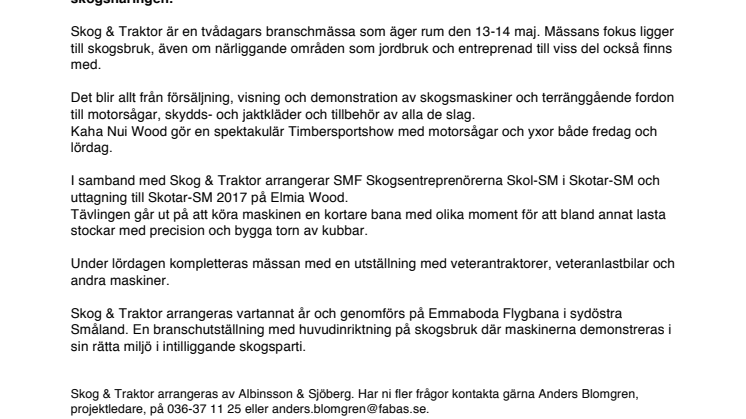 Dags för årets skogsmässa i Emmaboda!