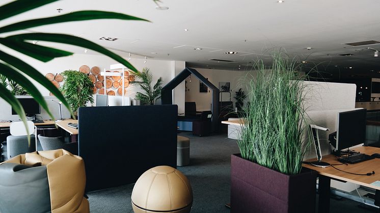 Dustin Business Suite LOOP på Clarion Hotel Stockholm är helt cirkulär med såväl återanvända möbler som IT-produkter.