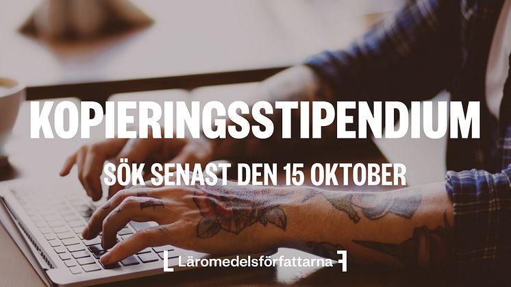 Stipendiet kan sökas av författare av läromedel och kurslitteratur.