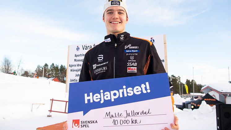 Malte Jutterdal, Falun-Borlänge SK, vann Hejapriset i Åsarna. Fotograf: Bildbyrån