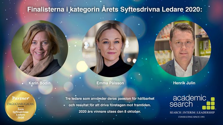 Emma Pålsson, VD Findus, nominerad till Årets Syftesdrivna Ledare 2020