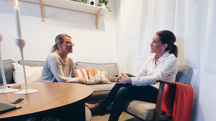 Jenny Axebrink tillsammans med Annika Leckström, familjeverksamheten