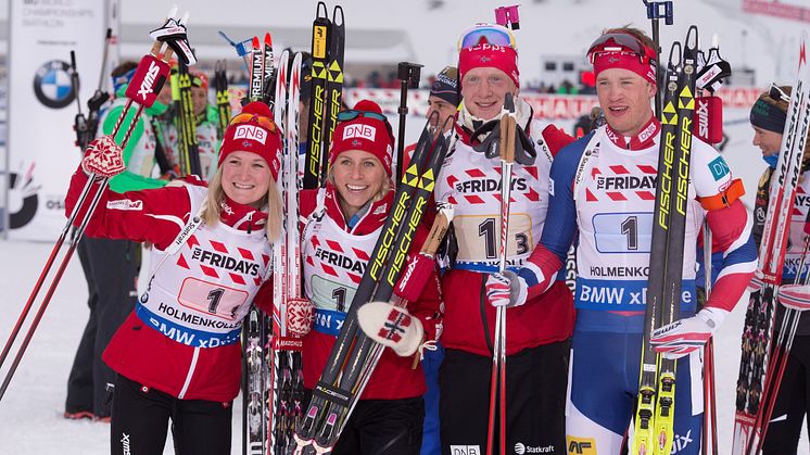 Markering av mixed-lagets bronsemedalje 