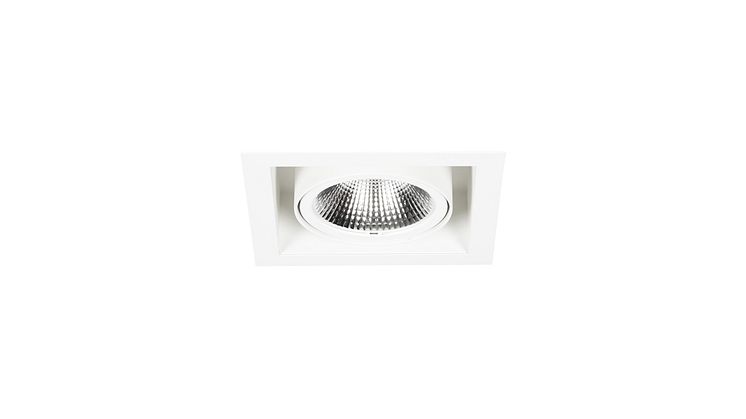 Fagerhult Touch Midi Recessed Single White Fixed