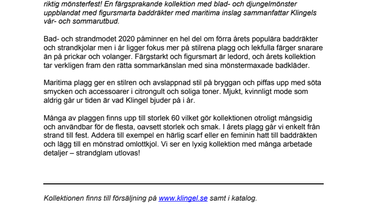 Lekfulla mönster och maritimt mode i sommarens bad- och strandkollektion