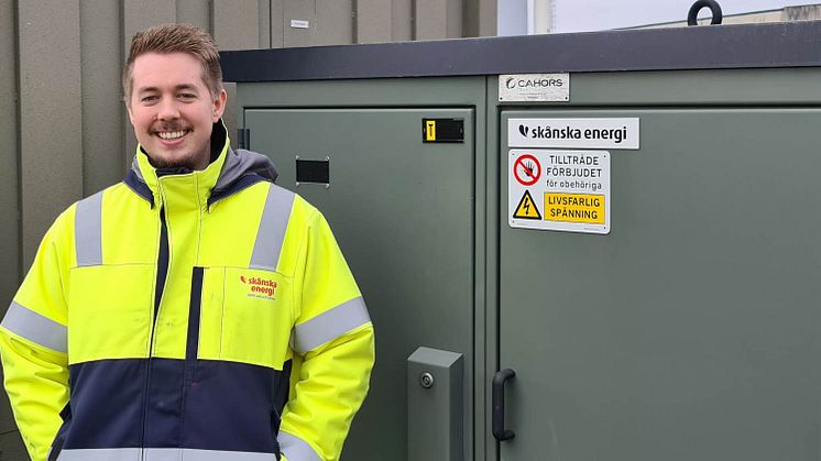 Fyra månaders praktik på Skånska Energi – sedan är Christoffer Stenberg färdig elkraftsingenjör.