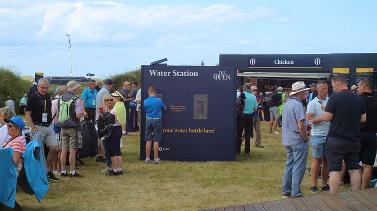 Bluewater Hydration station has been a regular sight hydrating golf fans at The Open golf tournament since the event banned sales of single use plastic bottles in 2019