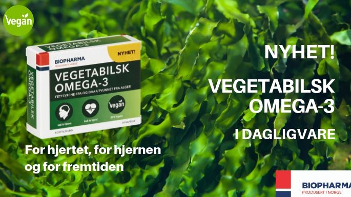NYHET: Vegetabilsk omega-3 i dagligvare