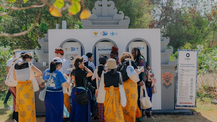 Bluewater showcases world-beating refill stations to world leaders at Bali 2024 World Water Forum, 