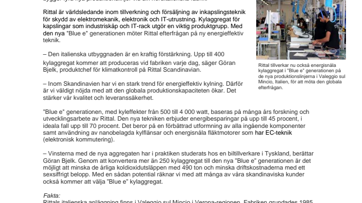 Energieffektiv kyla skapar het marknad