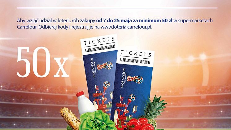 Loteria Carrefour FIFA - plakat supermarket