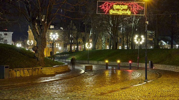 Vi har inte mycket snö i Kalmar men gatsten och kullerssten är också fint