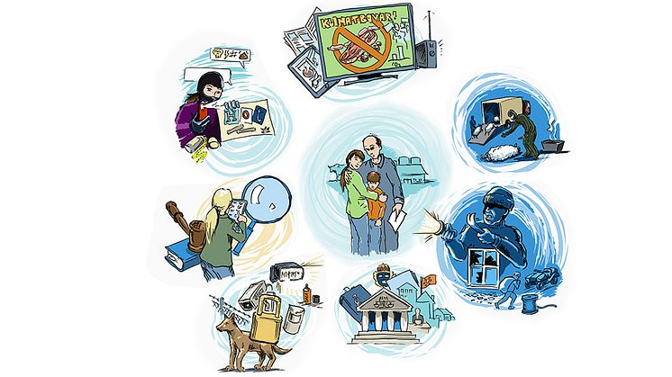Hur mår landets lantbrukare när det gäller hot, brott och kritik mot djurproduktionen? I en ny rapport från SLU och KTH speglas tillståndet. Illustration: Fredrik Saarkoppel, Kobolt media.