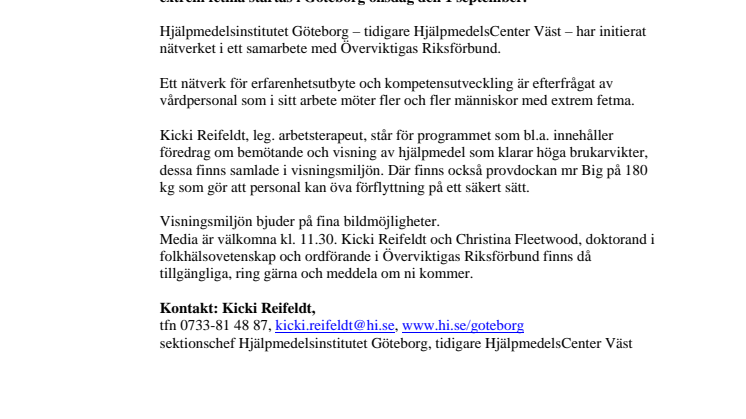 Bättre bemötande och säkrare vård för personer med extrem fetma