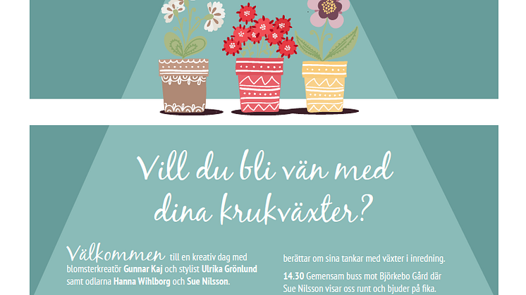 Pressinbjudan till temadag om krukväxter