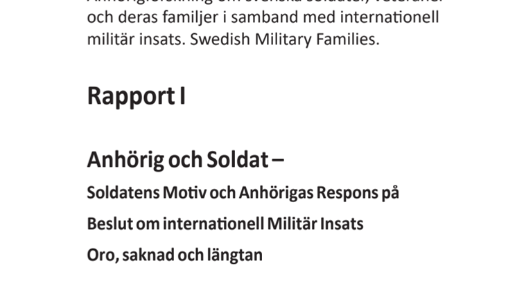 Anhörig och soldat