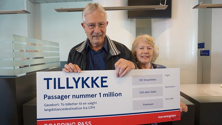 Langdistancepassager nummer én million i CPH 