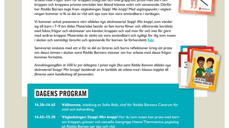 Inbjudan till konferens om Stopp min kropp