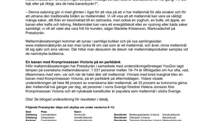 Kanelbullebyrån är Pressbyråns nya namn 