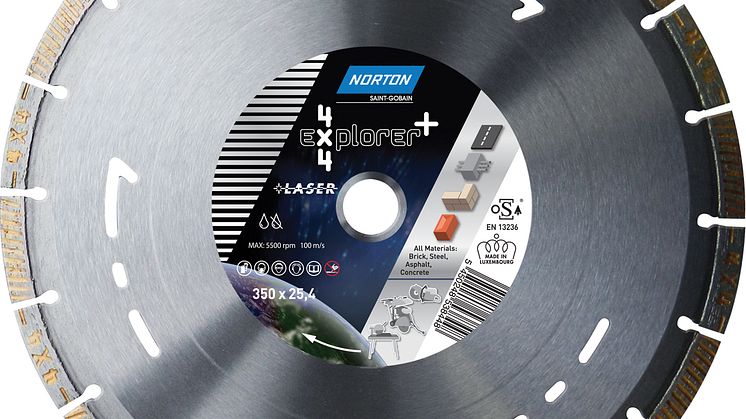 Innovationspris till Nortons diamantklinga 4x4 Explorer+ - Produkt