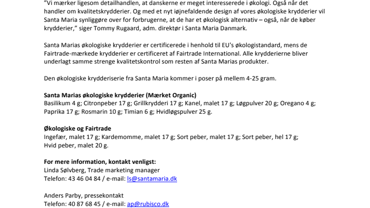 Økologiske krydderier i ny forklædning