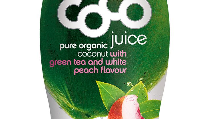 Dr. Martins Coco Juice grønn te og fersken økol 0,33l