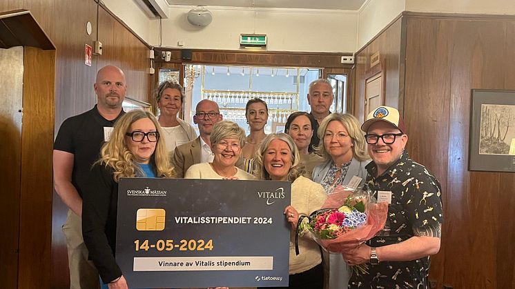 Representanter från Norrbottens kommuner fanns på plats på Svenska Mässan i Göteborg för att ta emot Vitalis stipendium 2024.