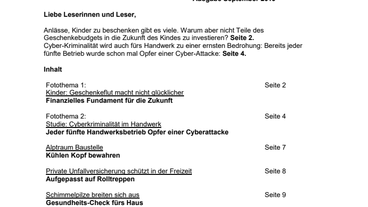 Tipps und Themen 9-2019