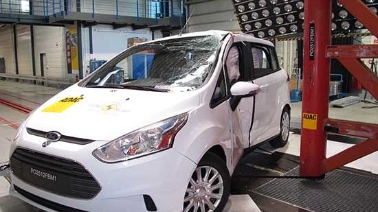 Täysin uusi Ford B-MAX sai korkeimman mahdollisen viiden tähden Euro NCAP -turvallisuusluokituksen