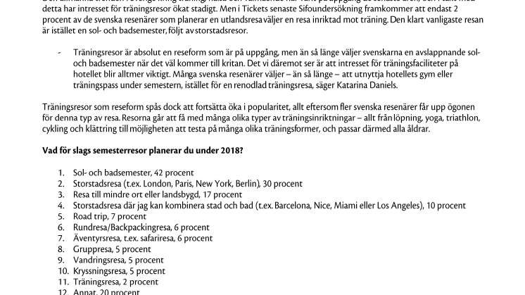 Träningsresor: het trend eller ej? 