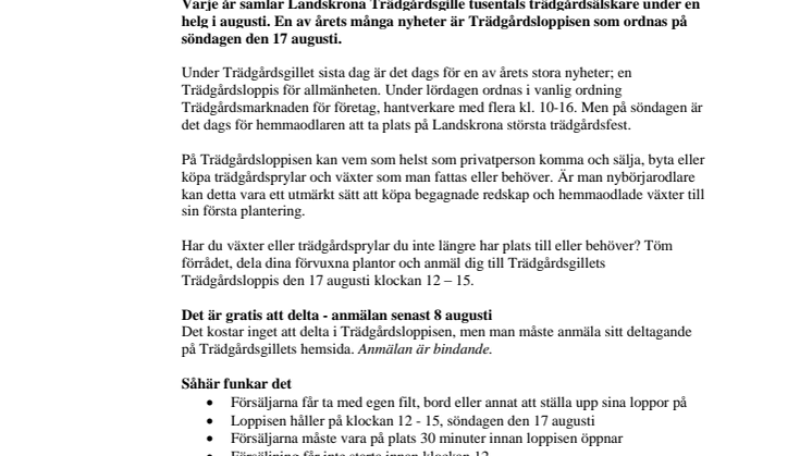 Loppisen för Trädgårdsgrejer!