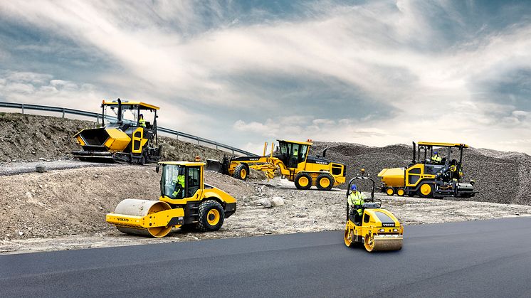 Volvo Construction Equpment - asfaltläggare, vältar och väghyvlar