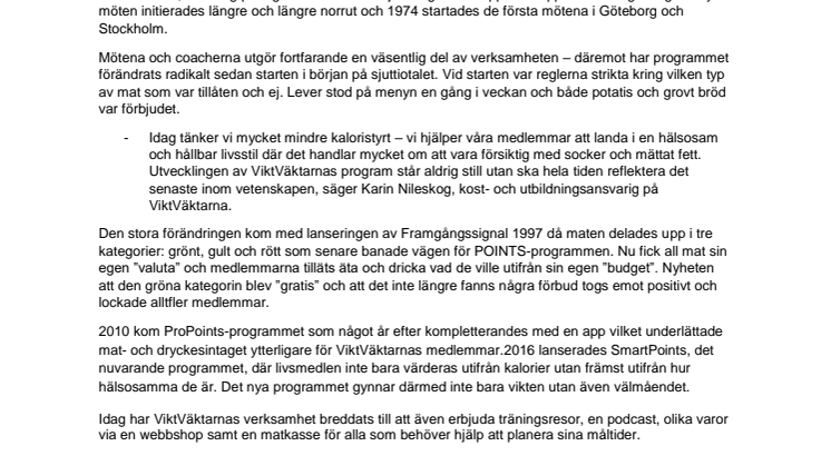 Svenska ViktVäktarna firar 45 år 
