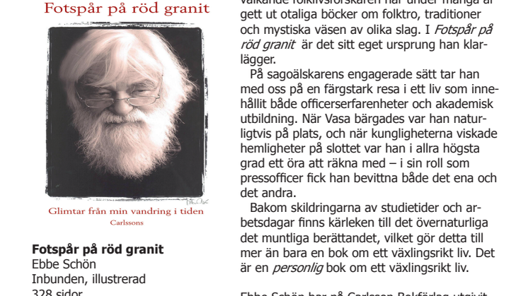 Ny bok: Fotspår på röd granit