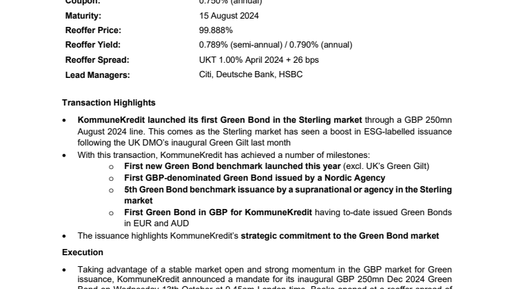 20211014 - KommuneKredit Inaugural Green GBP Aug 2024 - Press.pdf