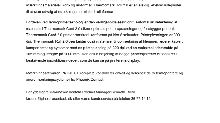 Termoprinter til industrielle applikationer