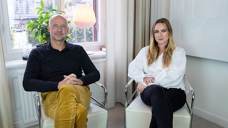 Mats Finnberg, affärsstrateg och produktutvecklare, och Anita Wirkensjö, redaktör och produktutvecklare, på JP Infonet.