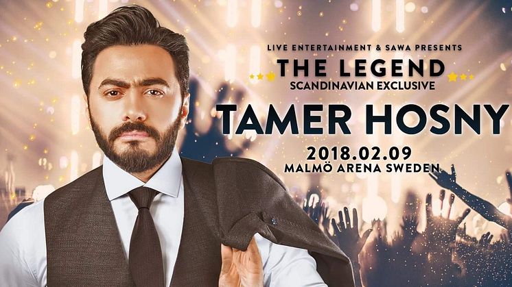 Tamer Hosny till Malmö Arena i februari 2018! 