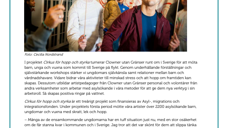 Clowner utan Gränser på ny turné för att möta asylsökande ungdomar