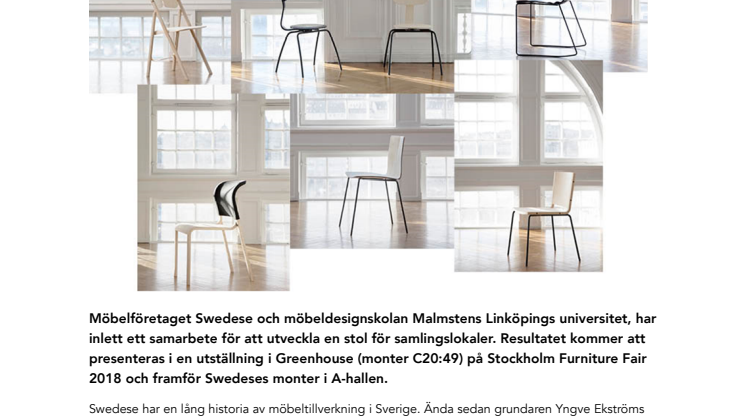Swedese och Malmstensstudenter i kreativt designsamarbete