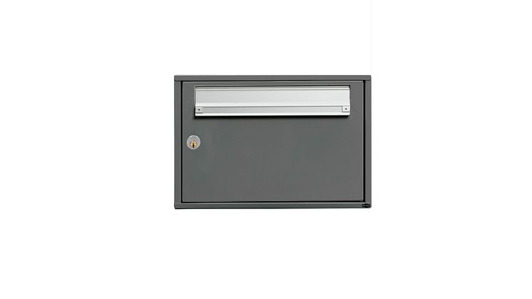 Renz Basic 784 postkasseanlæg - RAL 7012 - 1 fag - med lås