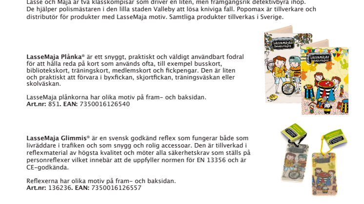 Popomax lanserar funktionella produkter med LasseMaja motiv