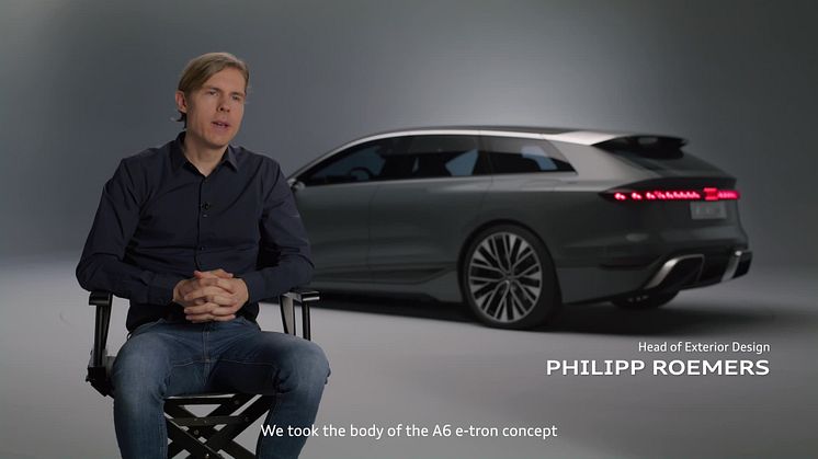 Audi A6 Avant e-trons design forklaret af Philipp Roemers, Head of Exterior Design.mp4