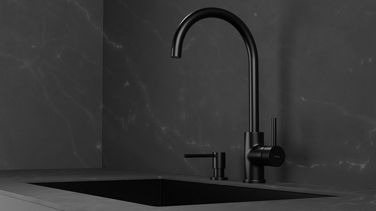 Primy Köksblandare Steel Curve Shadow 30003 & Primy Tvålpump Steel Clean Dispenser Shadow 35003 -2