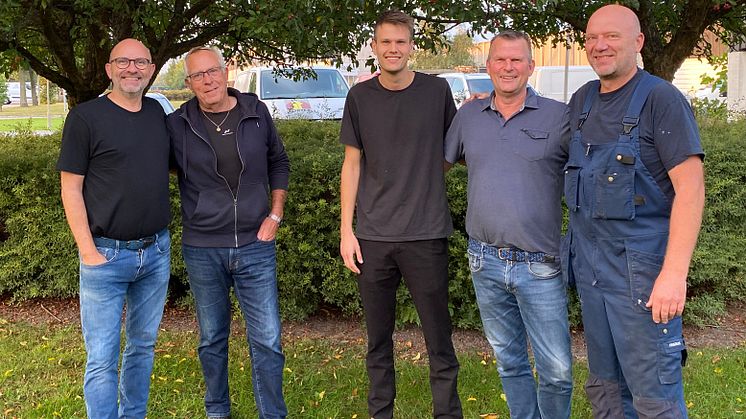 Jesper Sørensen, Jan Hansen, Mikkel Schultz, Holger Schultz och Henning Clausen.