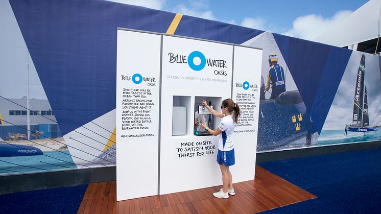 På Bermuda skapade Bluewater ett ”vattenoas” för den svenska America's Cup utmanaren Artemis Racing. 