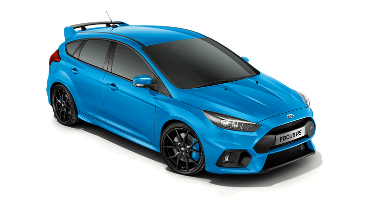 Ford Focus RS i färgen Nitrous Blue