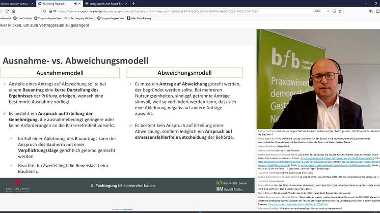 RA Nick Kockler erläutert den Unterschied zwischen Ausnahmen und Abweichungen beim barrierefreien Bauen.