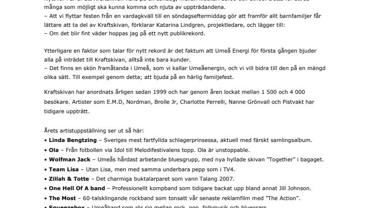 Bengtzing och Ola uppträder på Umeå Energicentrum  