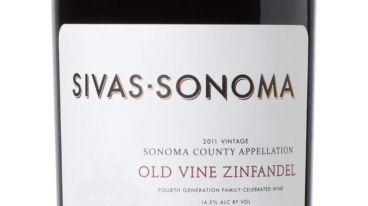 Guldmedalj till Sivas-Sonoma Old Vine Zinfandel